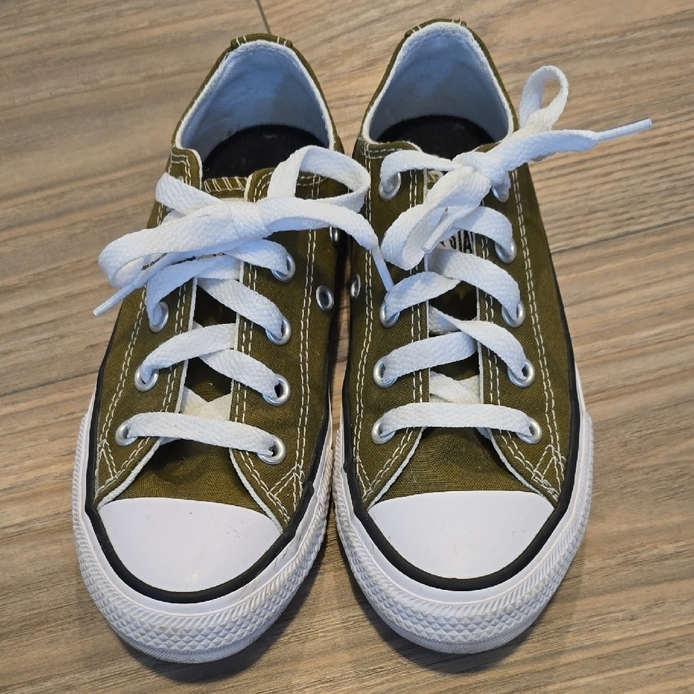 Kids Classic Olive Canvas Sneakers